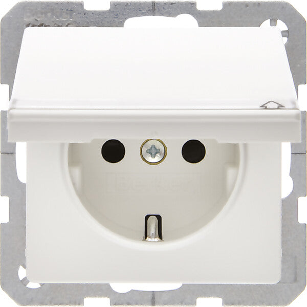 Hager/Berk SCHUKO-Steckdose m.Klappdeckel 47526089